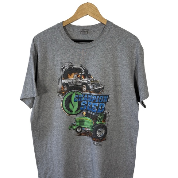 Gildan Other - Champion Seed Tractor & Truck Pull Graphic Tee Gray L